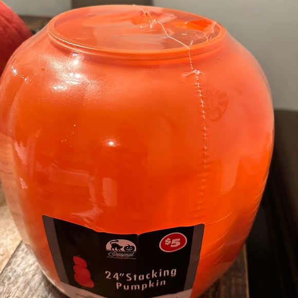 - Stackable 24 inch pumpkins Dollar Tree Find Harvest Thanksgiving Halloween DIY - Picture 7 of 7